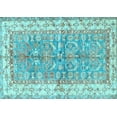 thumbnail image 1 of Ahgly Company Indoor Rectangle Oriental Light Blue Traditional Area Rugs, 2' x 5', 1 of 4