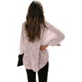 thumbnail image 4 of Baywell Women Plus Size Button Down Shirts Casual Loose Long Sleeve Printed Lapel Long Blouses Tops  Pink 3XL, 4 of 6