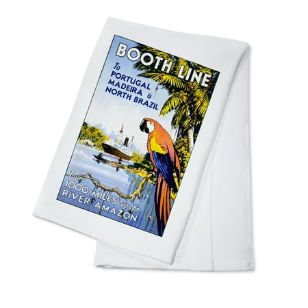 - Booth Line Vintage Poster (artist: McDonald) England (100% Cotton Kitchen Towel)