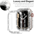 thumbnail image 2 of For Apple Watch Series 7 41 mm, Luxurious Crystal Rhinestone Rigid PC Frame Case Apple Watch Series 7 - All-Around Bumper Case (transparent), 2 of 5