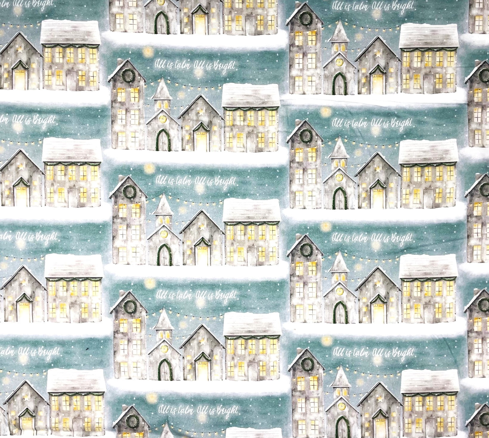 1 Yard - Christmas Snowy Scenic Danielle Murray Cotton Fabric (Great for Quilting, Sewing, Craft Projects, Throw Pillows & More) 1 Yard X 44" Wide