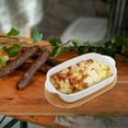 thumbnail image 4 of LOLIPPYY Deep Baking Dish Ceramic Dish Baking Tray With Wood Base For Home Use 1 Set, 4 of 7