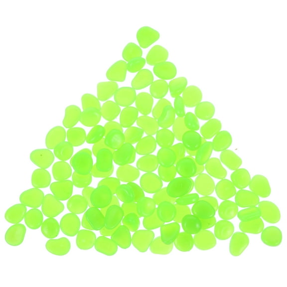OUNONA  100 Pcs Fish Tank Gravel Glow in The Dark Rocks Outdoor Small Decor Garden Decorations Light Green