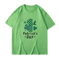 thumbnail image 3 of NLLSHGJ sous-Vêtements pour Hommes Col en V Haut Jour de la Saint-Patrick Hommes et Femmes T-Shirt Décontracté à Manches Courtes Col Rond Imprimé Lettre Hauts T-Shirt Ample Chemises de Groupe Chemises Blanches pour Hommes Décontractées, 3 of 4