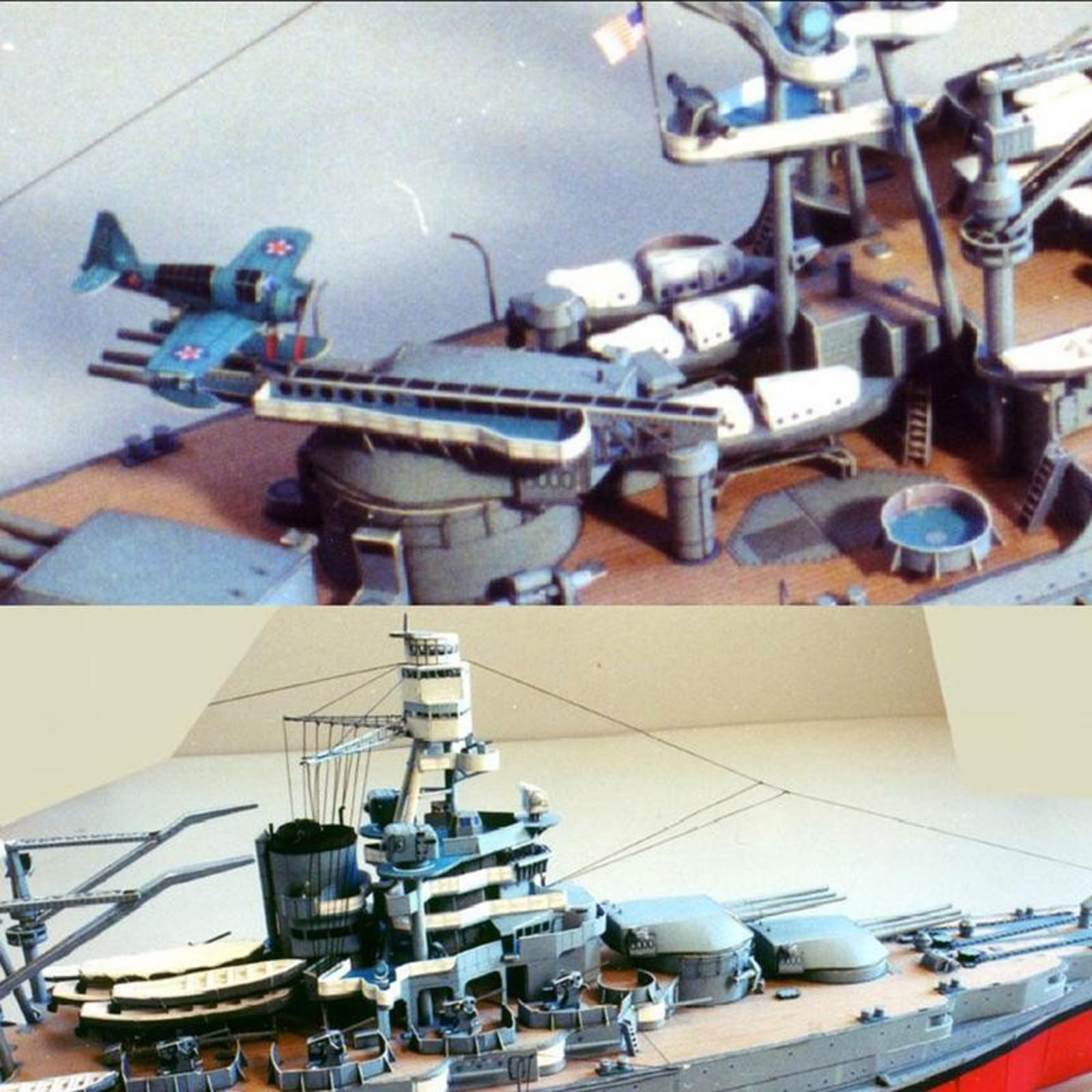 SM SunniMix Exquisite 3D US BB-39 Navy Ship Puzzle Assemble Paper Model Kit Education Handmade Lovers Collection Gifts no fix Parts 
