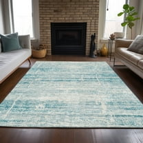 Addison Rugs Chantille Indoor/Outdoor Transitional Modern Teal Washable Rectangle Rug, 9' x 12'