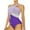 Purple, variant on Bathing Suit for Women Fashion Cross One Shoulder Color Block One Piece Swimsuit Beach Vacation Swimwear (XL, Hot Pink)