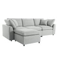 thumbnail image 5 of Newest 4 Seats U Shaped Couch Down Filled Upholstery Convertible Sectional Sofa, L Shaped Couch with Reversible Chaise, 5 of 7