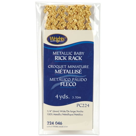 UPC: 0070659134456 | Wrights 1/4 Baby Metallic Gold Rickrack 4 Yd.