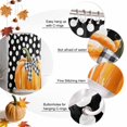 thumbnail image 6 of Shower Curtains for Bathroom-72"x84",Orange Pumpkin Autumn Thanksgiving Waterproof Bath Curtain Grommet Shower Curtain Set, 6 of 7