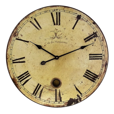 Beautifully Rustic Large Wall  Clock  with Pendulum 