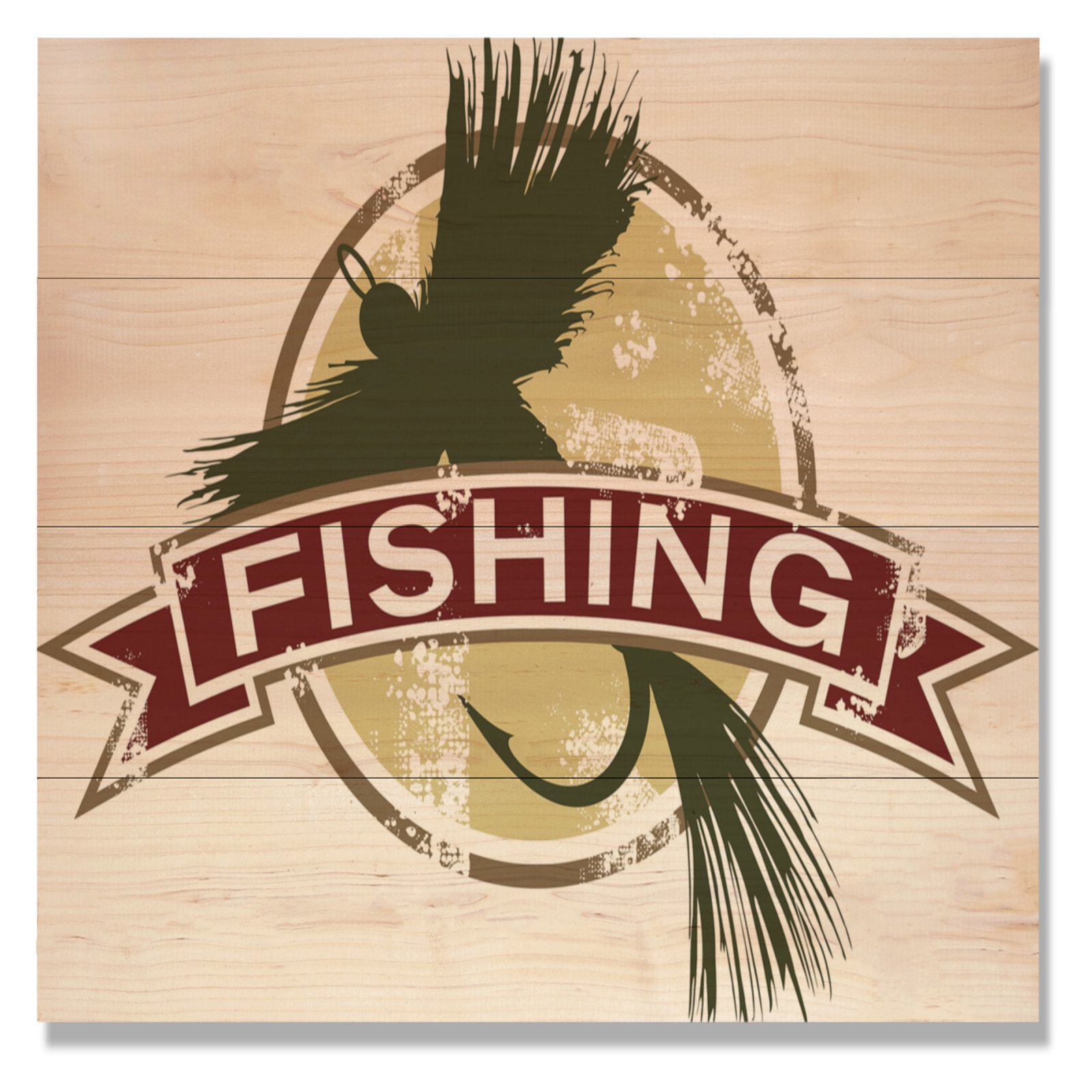 Wile E. Wood WFFH2014 20 x 14 Fly Fishing Wood Art - image 2 of 2