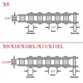 thumbnail image 3 of KMC 1/2X3/32" 1/2X11/128" Mountain Bike Chain, 116/118 Links Bicycle Chain with Magical Link, Cycling Hollow Design Chain Fit 6/7/8/9/10/11 Speed Shimano Sram Bike Cassette Sprocket, 3 of 6