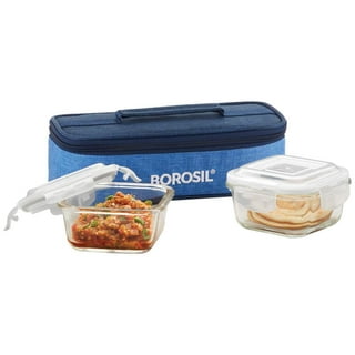 Borosil Lunch Box - Set of 2 - 13 Oz Glass Lunch Salad Containers with Soft  Insulated Lunch Bag, 100% Leakproof Locking Lids, BPA Free, Microwavable 