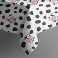 thumbnail image 5 of White Cow Black Dot Pattern Square Tablecloth,Waterproof Square Table Cover,Wipeable Spillproof Washable Table Cover for Home Kitchen Party Decor 52"x52"(132x132cm), 5 of 6