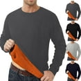 thumbnail image 2 of TrdSipl Sherpa Lined Crewneck Sweatshirts Mens Warm Heavyweight Fleece Pullovers 2025 Fall Thicken Thermal Underwear Light Gray 3XL, 2 of 8