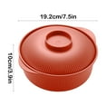 thumbnail image 3 of Btomtd Reusable Multipurpose Serving Bowls Lightweight Large Bowl for Rice Soup Fruit Salad Vegetables Kitchen Daily Use, Orange, 3 of 6