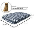 thumbnail image 2 of Ikat Pet Bed, Circles with Dots Ornate Pattern Vintage Design Traditional, Chew Resistant Pad for Dogs and Cats Cushion with Removable Cover, 24" x 39", Dark Blue White, by Ambesonne, 2 of 4