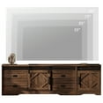 thumbnail image 4 of WAMPAT Farmhouse Entertainment Center for 85" TVs, 2-in-1 Wooden TV Stand with Barn Door, Adjustable Shelves and Storage Drawers,Media Console Table for Living Room,Rustic Brown, 4 of 6