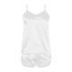 thumbnail image 4 of Conjunto de pijama sexy de seda para mujer: camisola y pantalones cortos de satén, tirantes finos en V, ropa de dormir tipo lencería para todas las estaciones, 4 of 5