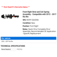 thumbnail image 2 of Front Left Strut and Coil Spring Assembly - Compatible with 2012 - 2017 Kia Rio - Monroe, 2 of 2
