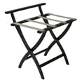 thumbnail image 2 of Wooden Mallet LR4-BKGRY Wall Saver Luggage Rack with Gray Straps - Black, 2 of 2