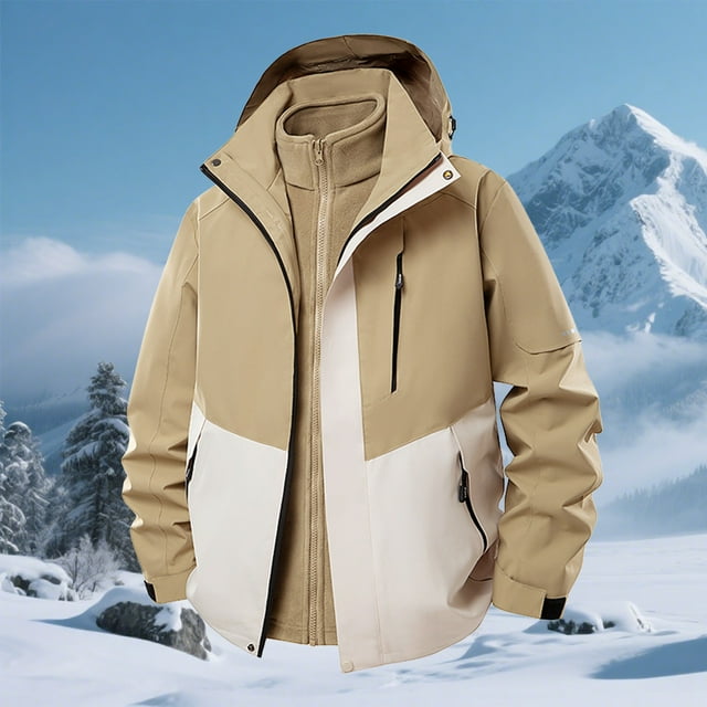 LOVZFMLL Jackets for Men's Solid Color Outdoor Climb Sport Run Pocket Zipper Long Sleeved Hooded