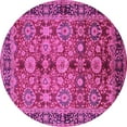 thumbnail image 1 of Ahgly Company Indoor Round Oriental Pink Industrial Area Rugs, 6' Round, 1 of 4