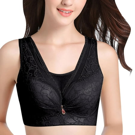 

KaLI_store Push up Bras for Women Women s Seamless Comfort Sports Bra Medium Support Workout Yoga Bras Pack Black 36/80E