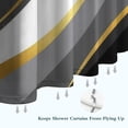 thumbnail image 6 of Black White Gold Wave Marble Shower Curtain 72"x72" ,Bathroom Decorative Shower Curtains Set with 12 Hooks,Modern Waterproof Washable Shower Curtain, 6 of 6