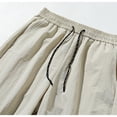 thumbnail image 6 of Men's Athletic Running Workout Cooling Shorts 11 inches Swim Trunks No Liner with Pockets Quick Dry Lightweight Baggy Beach Shorts Big and Tall Size M-5XL Beige, 6 of 8