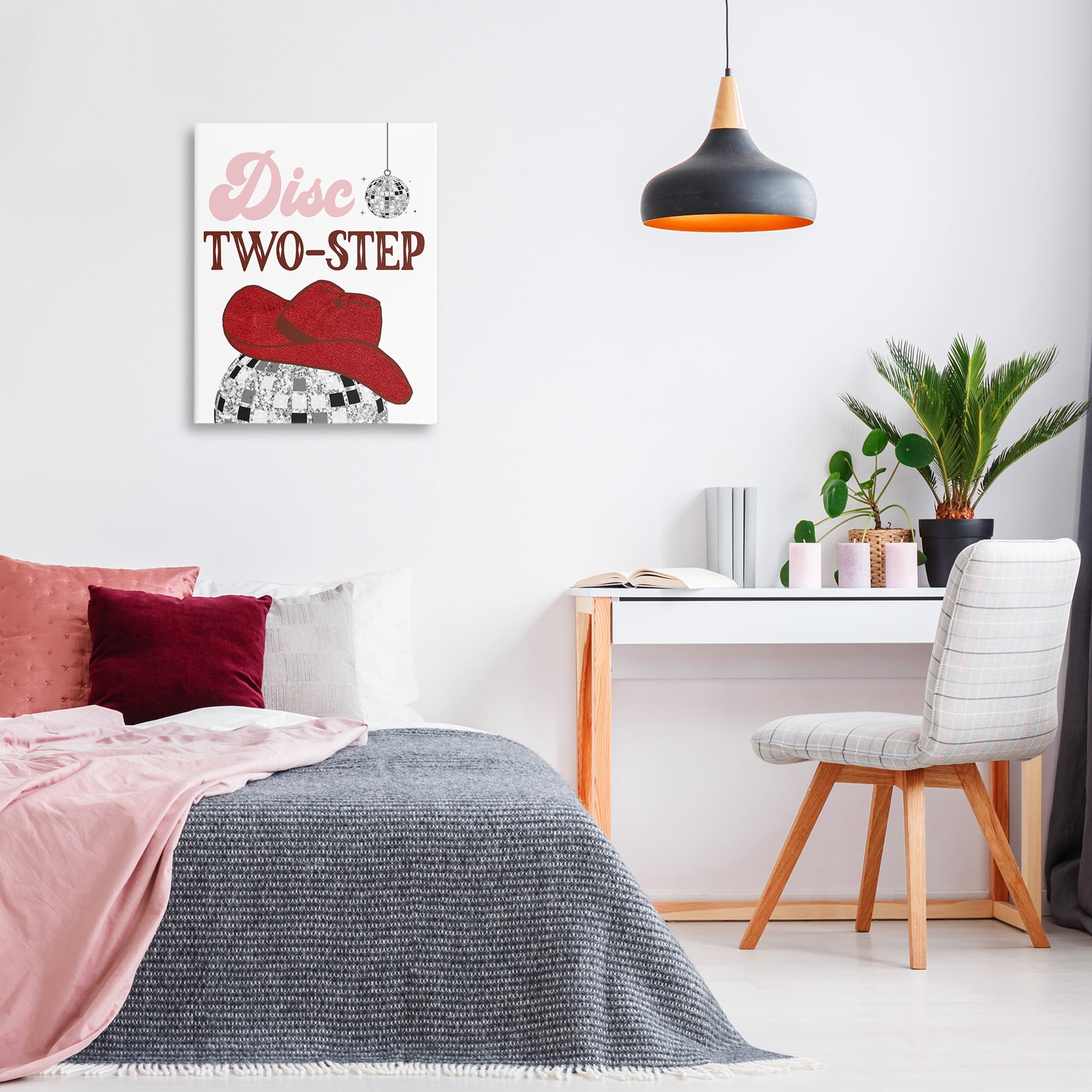 Stupell Industries Disco Two-Step Phrase Text & Numbers Painting Wrapped Canvas Art Print Wall Art, 24 x 30