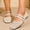 White, variant on Womens French Style Hollowed Out Solid Color Mary Jane Flats, Breathable Slip On Casual Dress Shoes for Office Garden Party Summer Daily Wear