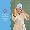 thumbnail image 6 of Turbie Twist Super Absorbent Microfiber Hair Towel Wrap - Hands Free Hair Drying Towel - 2 Pack (Grey, Blue) Gray / Blue, 6 of 9