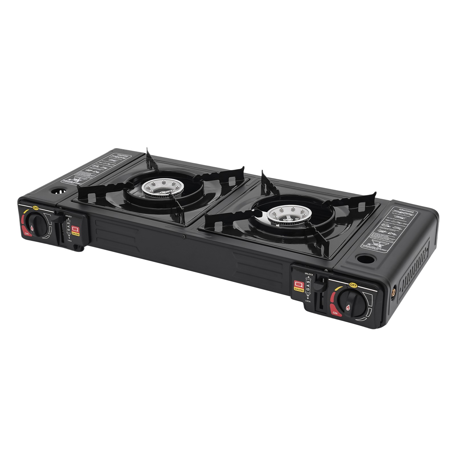 Outdoor Camping Stove 2 Burner Propane Gas Stove Portable with Carry Case