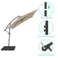 thumbnail image 6 of CHYVARY 8.2 x 8.2ft Outdoor Patio Offset Hanging Cantilever Umbrella with a Base for Deck, Poolside and Garden,Sand Brown, 6 of 7
