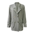 thumbnail image 4 of Vedolay Blazer jacket Blazers for Women Business Casual Long Sleeve Business Fashion Suit Jackets,Gray L, 4 of 5