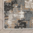 thumbnail image 5 of Well Woven Custom Size Runner - Choose Your Length - Lellit Grey & Golden Rust Abstract Geometric Squares 31 Inches Wide x 95 Feet Long Runner (31" x 95' Runner) Rug, 5 of 6