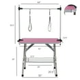 thumbnail image 2 of Jopath 42"Foldable Pet Grooming Table with Tool Storage Rack Pet Bathing/Drying Table with Non-Slip Surface,Rope and Adjustable Stand,Home Salon Grade for Dog Cat Pink, 2 of 9