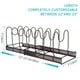 thumbnail image 3 of Organizador de tapas de ollas y sartenes para gabinetes de cocina, con compartimentos expandibles y ajustables., 3 of 9