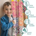 thumbnail image 3 of Blackout Kids Curtains,Pioneer Flower Childrens Insulated Curtains Set Of 2,Bedroom Essentials,Toddler Room Decor 42x54in(106x137cm), 3 of 4