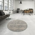 thumbnail image 4 of Ahgly Company Machine Washable Indoor Rectangle Industrial Modern Ash White Beige Area Rugs, 8' x 10', 4 of 7