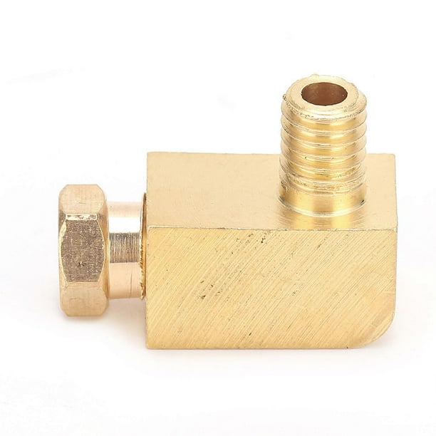 Brass Pipe Joint Right Angle Thread Connection Tube Nipple Industrial Tubular FittingPL406