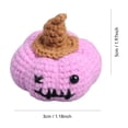 thumbnail image 2 of Mini Crochet Pumpkin Halloween Plush, Handmade Stuffed Animal Toy, Spooky Knit Jack-O-Lantern Decor, Halloween Gifts, 1.97 Inch, 2 of 6