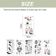 thumbnail image 2 of Kit de pegatinas de tatuajes temporales de 20 hojas, pegatinas de tatuaje para niñas y adultos, belleza, 2 of 5
