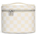 thumbnail image 2 of Checkered Makeup Bag Vanity Case with Divider Travel Toiletry Bag Women  Bag Makeup Organizer Case, 2 of 7