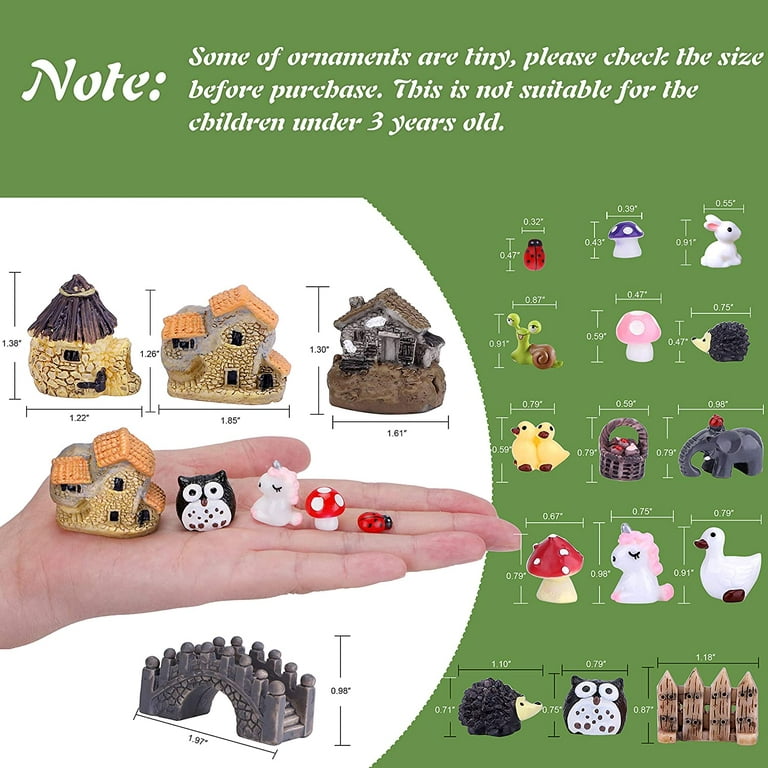Figurines miniatures Accessoires miniatures Décor Jardin Kit de