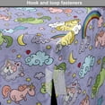 thumbnail image 4 of Rainbow Dog Crate Cover, Colorful Funny Unicorns Flying in Clouds Theme Illustration, Easy to Use Pet Kennel Cover Small Dogs Puppies Kittens, 7 Sizes, Mustard Lavender Blue, by Ambesonne, 4 of 6