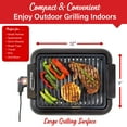 thumbnail image 5 of Brentwood 1,200-Watt Electric Smokeless Indoor Grill with Ceramic Non-Stick Surface, Black, TS-643BK, 5 of 7