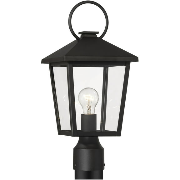 The Great Outdoors 78005 Parkside 17" Tall Post Light - Sand Coal Black